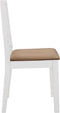 vidaXL - Eetkamerstoelen - met - kussens - 4 - st - massief - hout - wit