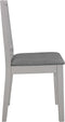 vidaXL - Eetkamerstoelen - met - kussens - 4 - st - massief - hout - grijs