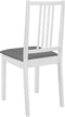 vidaXL - Eetkamerstoelen - met - kussens - 4 - st - massief - hout - wit