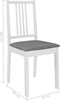 vidaXL - Eetkamerstoelen - met - kussens - 4 - st - massief - hout - wit