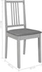 vidaXL - Eetkamerstoelen - met - kussens - 4 - st - massief - hout - grijs