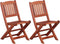 vidaXL - Eetkamerstoelen - voor - kinderen - 2 - st - massief - eucalyptushout