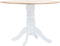 vidaXL - Eettafel - 106 - cm - massief - rubberwood - wit - en - bruin