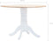 vidaXL - Eettafel - 106 - cm - massief - rubberwood - wit - en - bruin