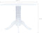 vidaXL - Eettafel - 106 - cm - massief - rubberwood - wit