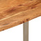 vidaXL - Eettafel - 110x50x76 - cm - massief - acaciahout