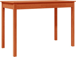 vidaXL - Eettafel - 110x55x75 - cm - massief - grenenhout - wasbruin