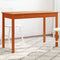 vidaXL - Eettafel - 110x55x75 - cm - massief - grenenhout - wasbruin