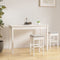 vidaXL - Eettafel - 110x55x75 - cm - massief - grenenhout - wit