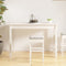 vidaXL - Eettafel - 110x55x75 - cm - massief - grenenhout - wit