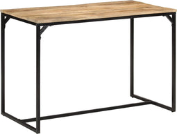 vidaXL - Eettafel - 110x55x75 - cm - massief - ruw - mangohout