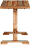 vidaXL - Eettafel - 110x55x78 - cm - massief - gerecycled - hout