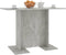 vidaXL - Eettafel - 110x60x75 - cm - bewerkt - hout - betongrijs