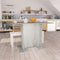 vidaXL - Eettafel - 110x60x75 - cm - bewerkt - hout - betongrijs