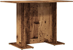 vidaXL - Eettafel - 110x60x75 - cm - bewerkt - hout - oud - houtkleurig
