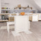 vidaXL - Eettafel - 110x60x75 - cm - bewerkt - hout - wit