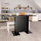 vidaXL - Eettafel - 110x60x75 - cm - bewerkt - hout - zwart