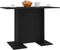 vidaXL - Eettafel - 110x60x75 - cm - bewerkt - hout - zwart
