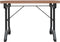 vidaXL - Eettafel - 110x65x82 - cm - massief - vurenhout - en - ijzer