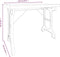 vidaXL - Eettafel - 110x65x82 - cm - massief - vurenhout - en - ijzer