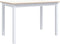 vidaXL - Eettafel - 114x71x75 - cm - massief - rubberwood - wit - en - bruin