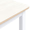 vidaXL - Eettafel - 114x71x75 - cm - massief - rubberwood - wit - en - bruin