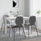 vidaXL - Eettafel - 114x71x75 - cm - massief - rubberwood - wit - en - bruin