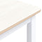 vidaXL - Eettafel - 114x71x75 - cm - massief - rubberwood - wit - en - bruin