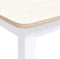 vidaXL - Eettafel - 114x71x75 - cm - massief - rubberwood - wit - en - bruin