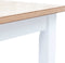 vidaXL - Eettafel - 114x71x75 - cm - massief - rubberwood - wit - en - bruin