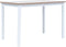 vidaXL - Eettafel - 114x71x75 - cm - massief - rubberwood - wit - en - bruin