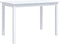 vidaXL - Eettafel - 114x71x75 - cm - massief - rubberwood - wit