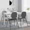 vidaXL - Eettafel - 114x71x75 - cm - massief - rubberwood - wit