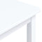 vidaXL - Eettafel - 114x71x75 - cm - massief - rubberwood - wit