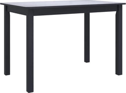 vidaXL - Eettafel - 114x71x75 - cm - massief - rubberwood - zwart