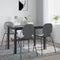 vidaXL - Eettafel - 114x71x75 - cm - massief - rubberwood - zwart