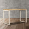 vidaXL - Eettafel - 115x55x76 - cm - massief - mangohout - en - staal