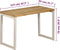 vidaXL - Eettafel - 115x55x76 - cm - massief - mangohout - en - staal
