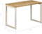 vidaXL - Eettafel - 115x55x76 - cm - massief - mangohout - en - staal