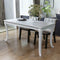 vidaXL - Eettafel - 116x66x76 - cm - hoogglans - wit