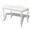vidaXL - Eettafel - 116x66x76 - cm - hoogglans - wit