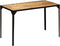 vidaXL - Eettafel - 120 - cm - massief - ruw - mangohout - en - staal