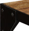 vidaXL - Eettafel - 120 - cm - massief - ruw - mangohout - en - staal