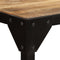 vidaXL - Eettafel - 120 - cm - massief - ruw - mangohout - en - staal