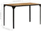 vidaXL - Eettafel - 120 - cm - massief - ruw - mangohout - en - staal