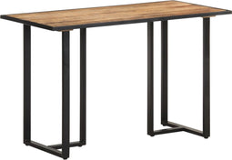 vidaXL - Eettafel - 120 - cm - ruw - mangohout