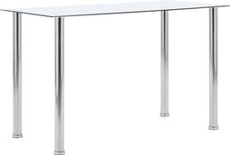 vidaXL - Eettafel - 120x60x75 - cm - gehard - glas - transparant