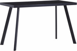 vidaXL - Eettafel - 120x60x75 - cm - gehard - glas - zwart