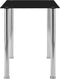 vidaXL - Eettafel - 120x60x75 - cm - gehard - glas - zwart