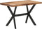 vidaXL - Eettafel - 120x60x75 - cm - massief - hout - met - honingkleurige - afwerking